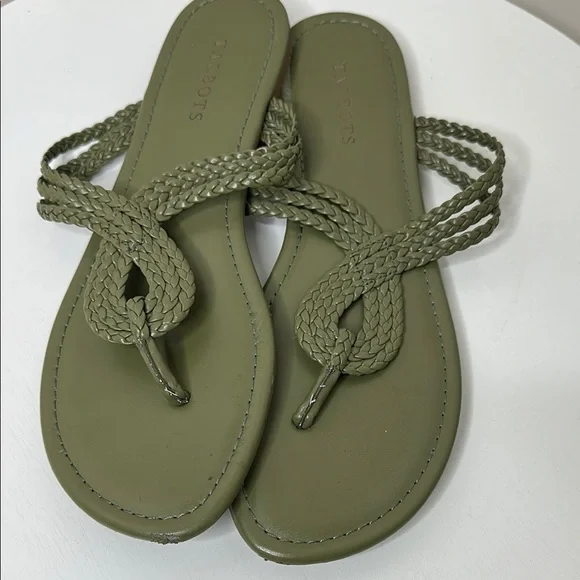 Talbots Green Braided Thong Sandals - Picture 1 of 6